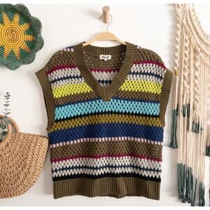 BAUM UND PFERDGARTEN Coletta Striped Crochet Sweater Vest